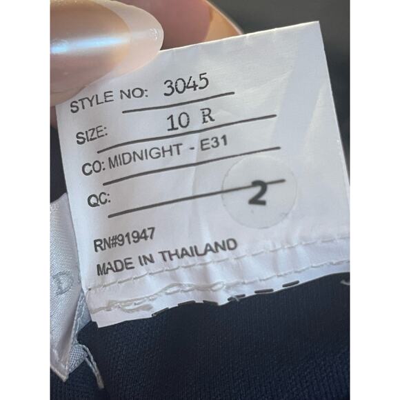 Dessy Collection Alana Spaghetti Strap Crepe Jumpsuit Midnight Navy Size 10 - Picture 9 of 10